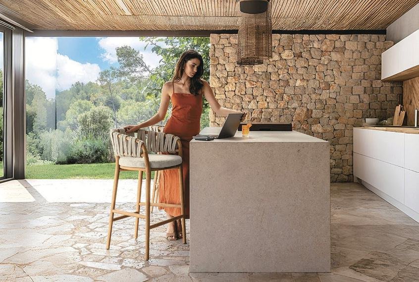 Ilha gourmet externa sofisticada