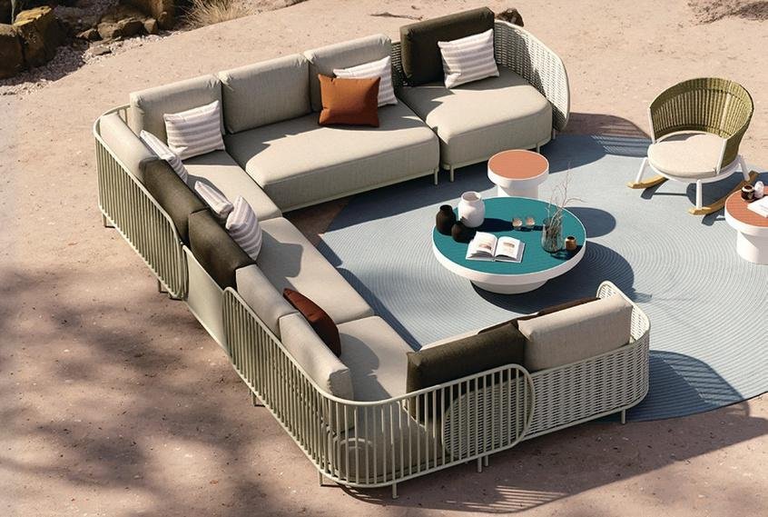 Sofá modular de grande formato para área externa